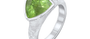 India Trillion Peridot Gemstone Ring