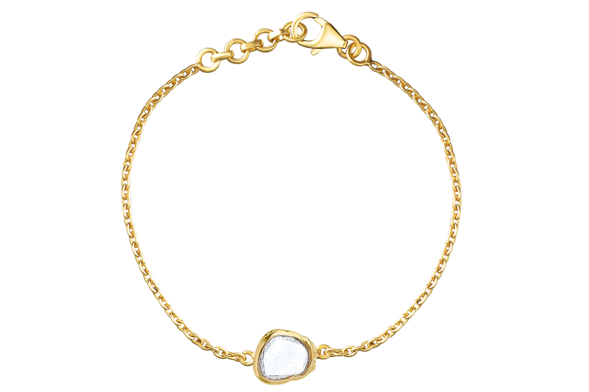 Delhi Diamond Single Gemstone Chain Bracelet