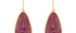 Pink Sapphire Single Slice Earrings