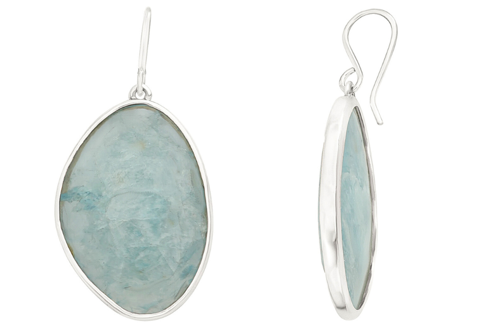 Sterling silver 2025 aquamarine earrings