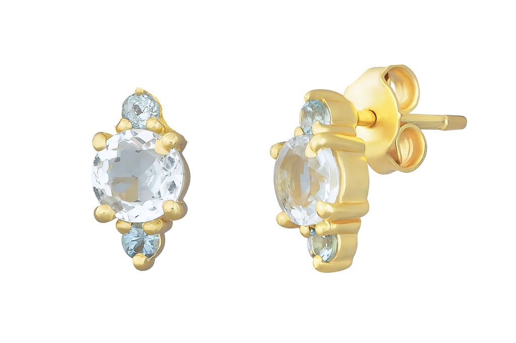 Skye Blue Topaz Stud Earrings