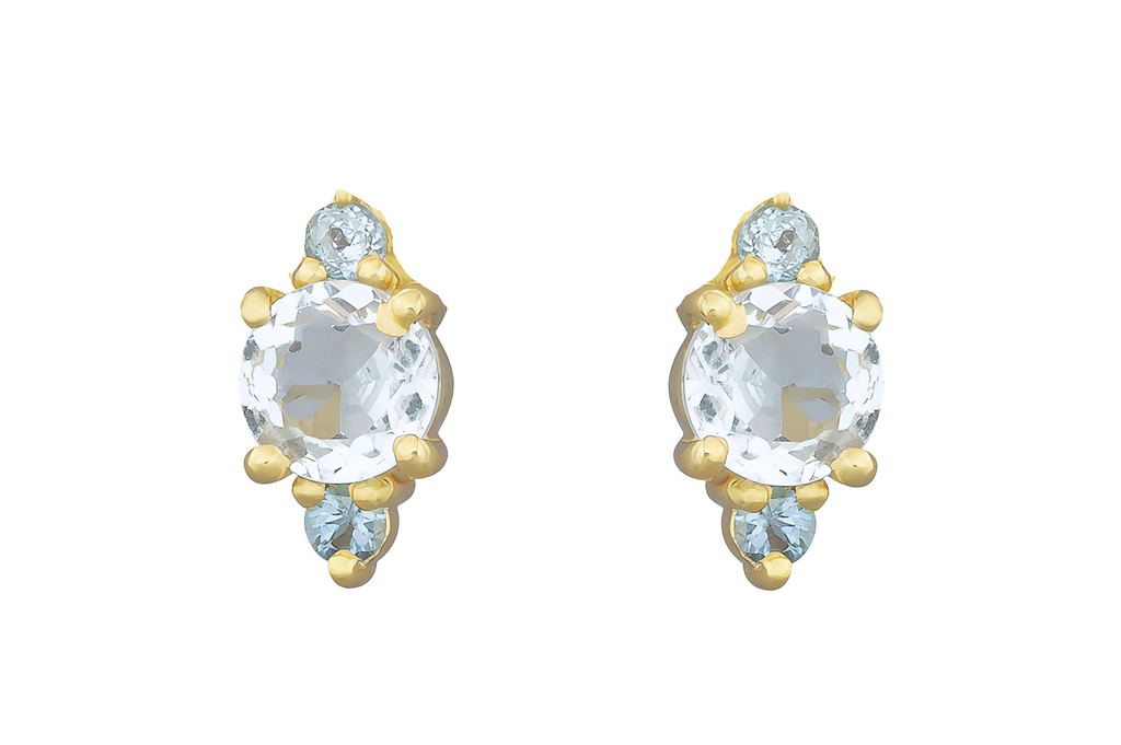 Skye Blue Topaz Stud Earrings