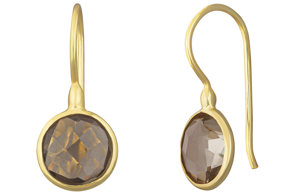 Lollipop Smoky Quartz Drop Earrings