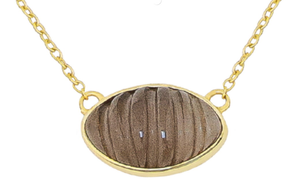 Syrie Smoky Quartz Carved Necklace