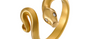 Fine Gold Snake Ring with Diamond Eyes