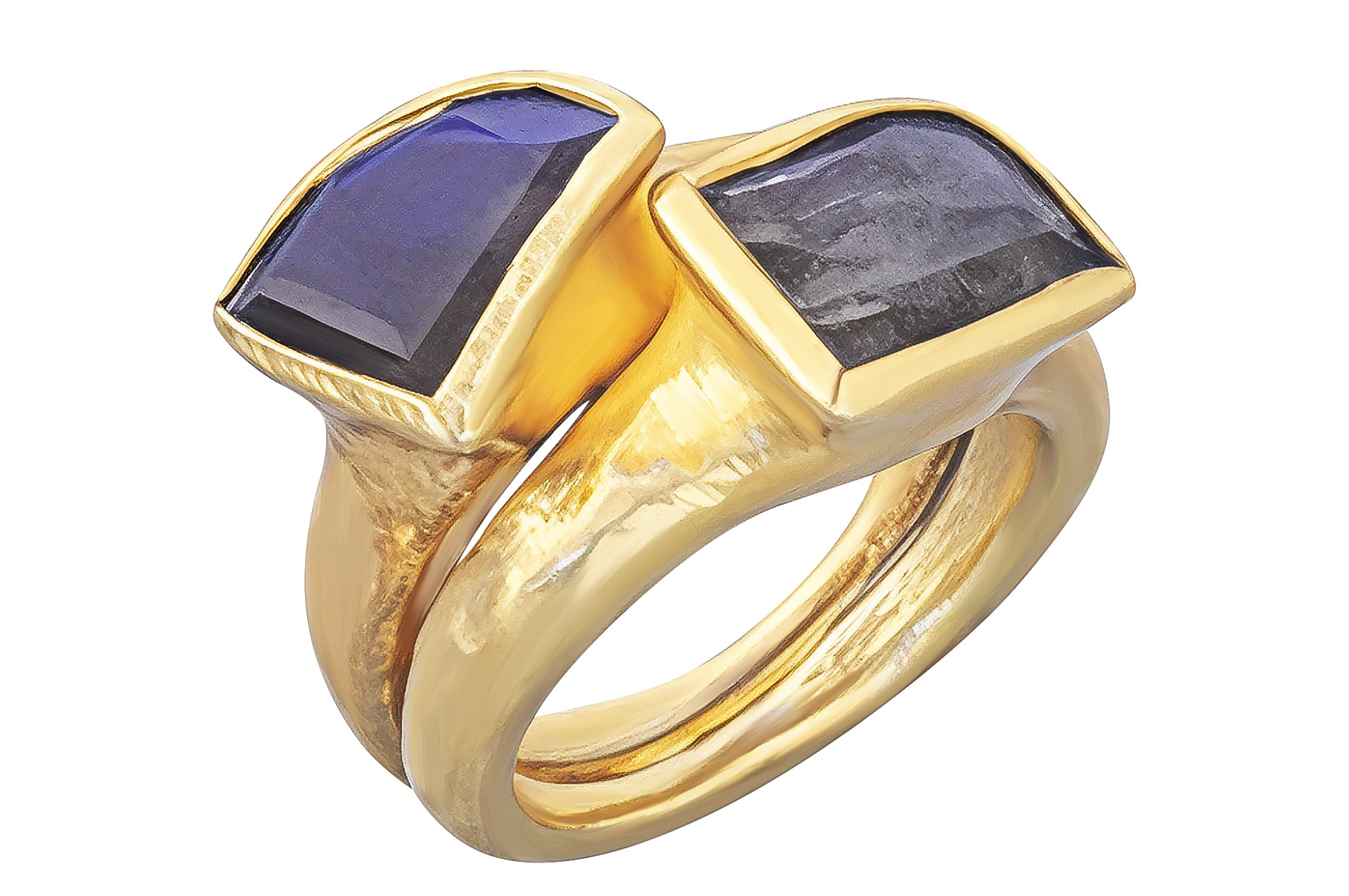 Stacked Labradorite Gemstone Ring