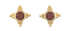 Starburst Garnet Stud Earrings