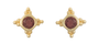 Starburst Garnet Stud Earrings