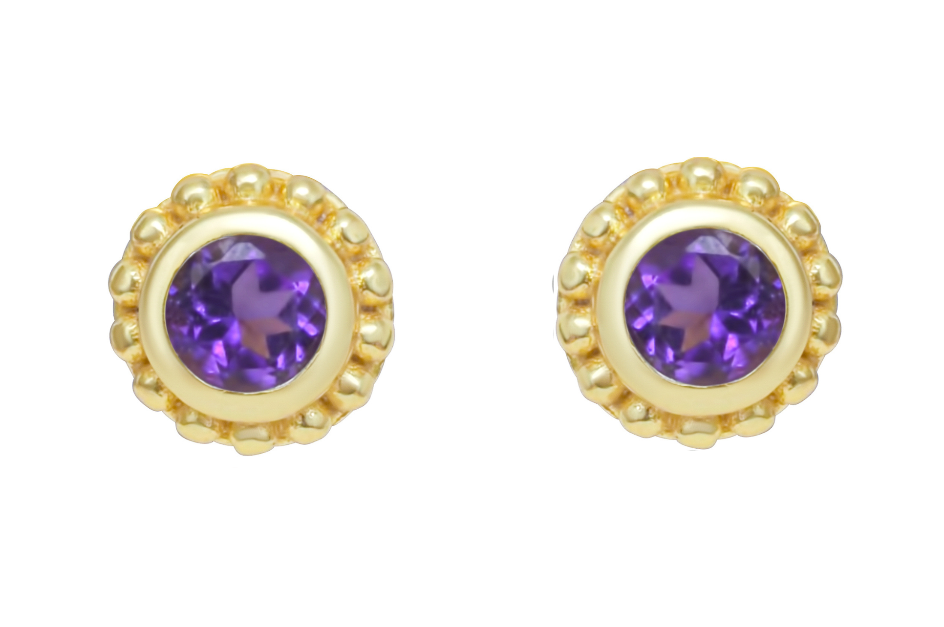 Amethyst Stud Earrings