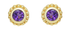 Amethyst Stud Earrings