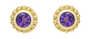 Amethyst Stud Earrings