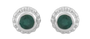 Sunbeam Emerald Silver Stud Earrings