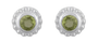 Sunbeam Silver Peridot Stud Earrings