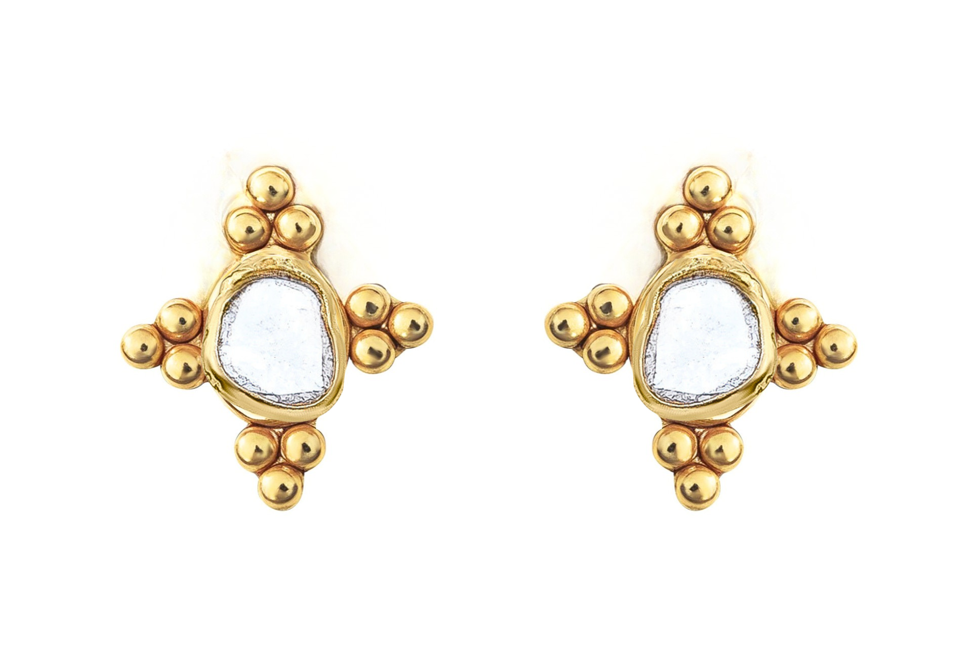 Delhi Diamond Sunburst Stud Earrings