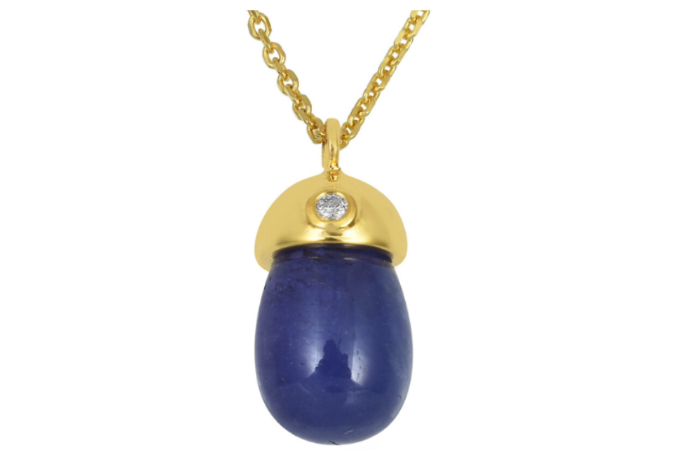 Acorn Tanzanite & Diamond Pendant