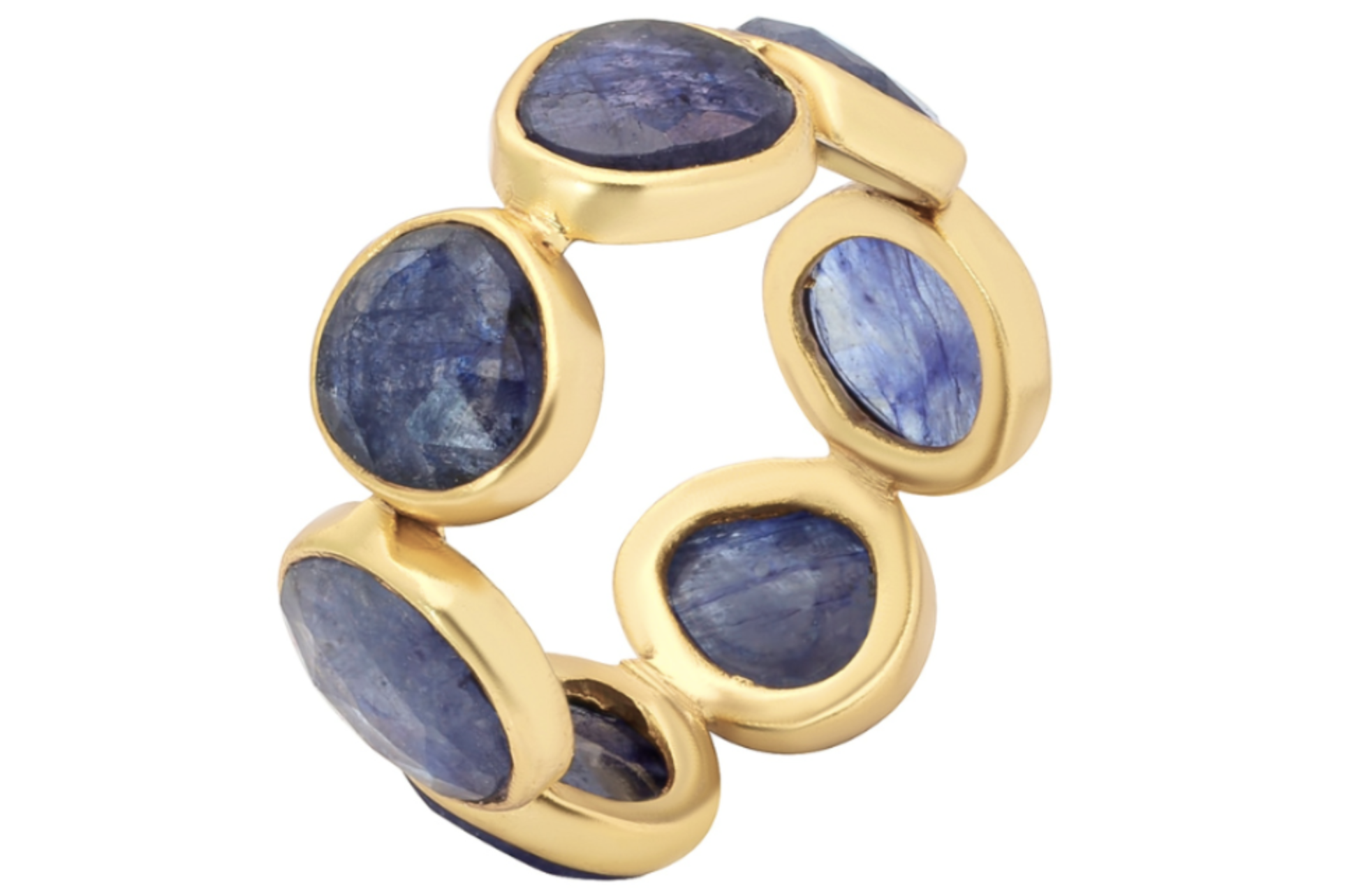 Pebble Tanzanite Eternity Ring