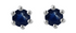 Teeny Sapphire Silver Stud Earrings