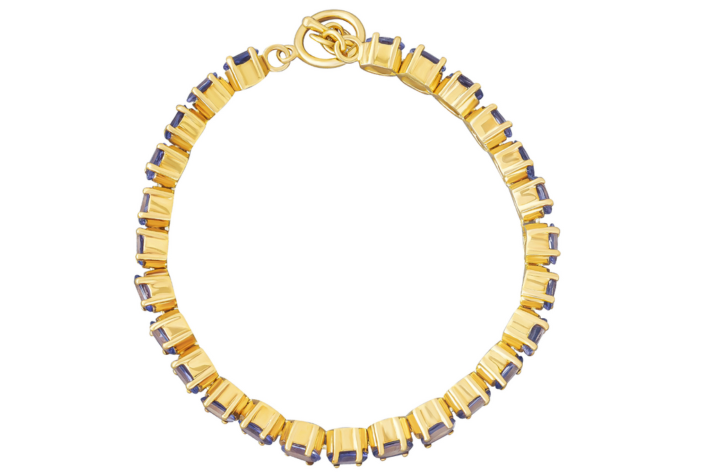 Iolite Multi Gemstone Tennis Bracelet
