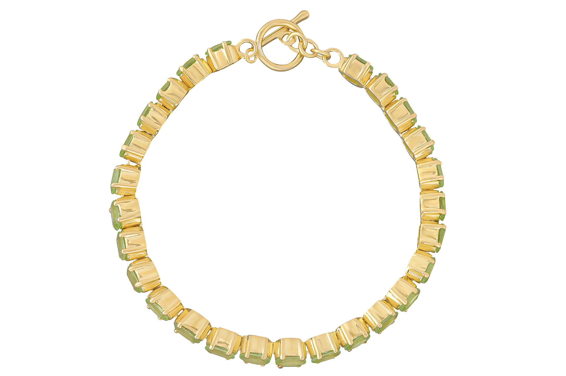 Peridot Multi Gemstone Tennis Bracelet