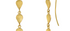 Fine Gold Three Leaf Drop Earrings