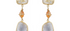 White Topaz & Mandarin Garnet Drop Earrings