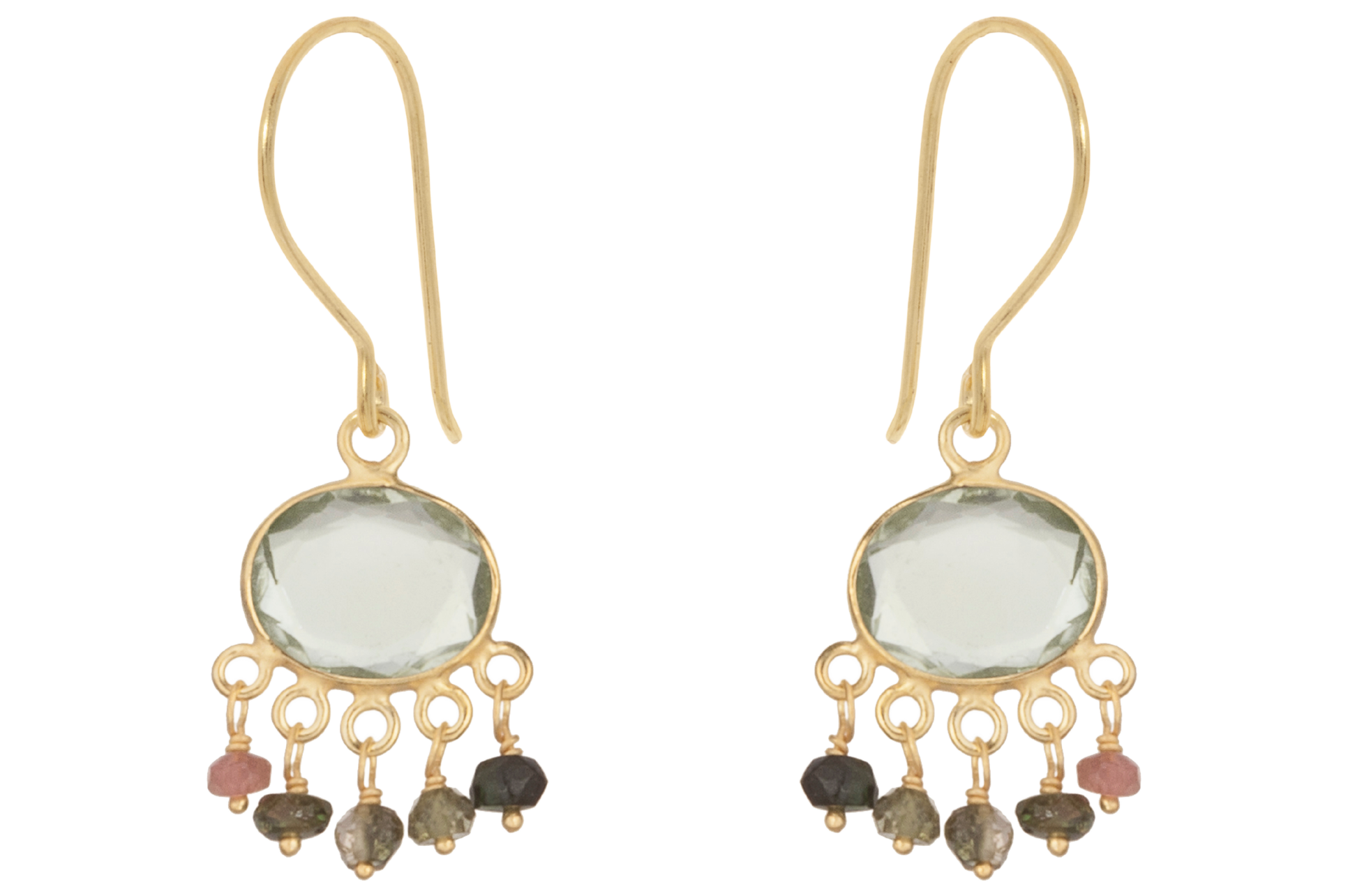 Aisha Green Amethyst And Tourmaline Earrings