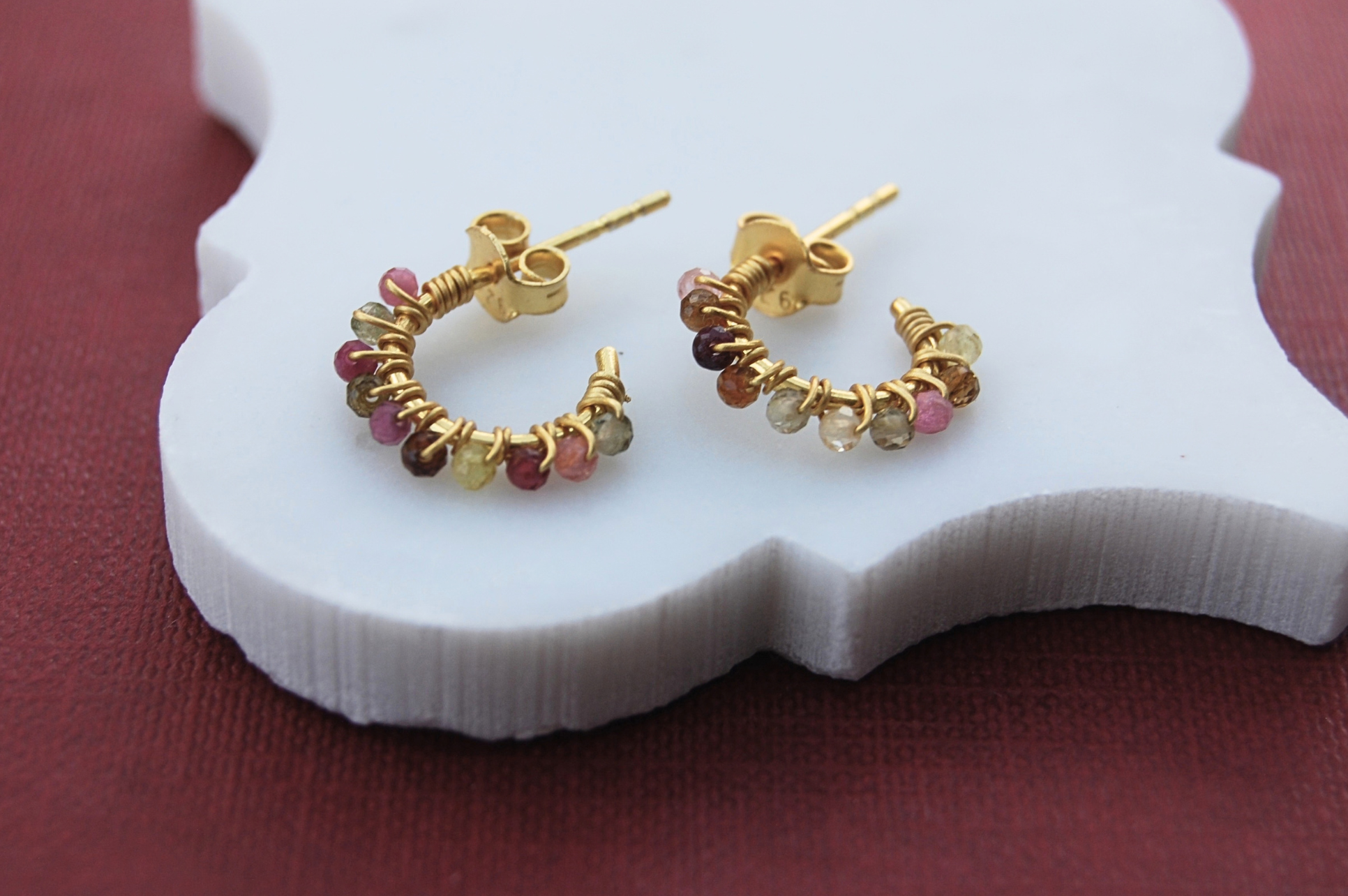 Shimla Tourmaline Hoop Earrings
