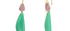 Chrysoprase And Carved Pink Tourmaline Earrings