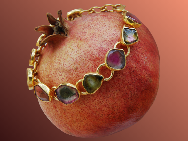 Colour Zone Tourmaline Link Bracelet