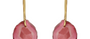 Fine Gold & Pink Colour Zone Tourmaline Earrings