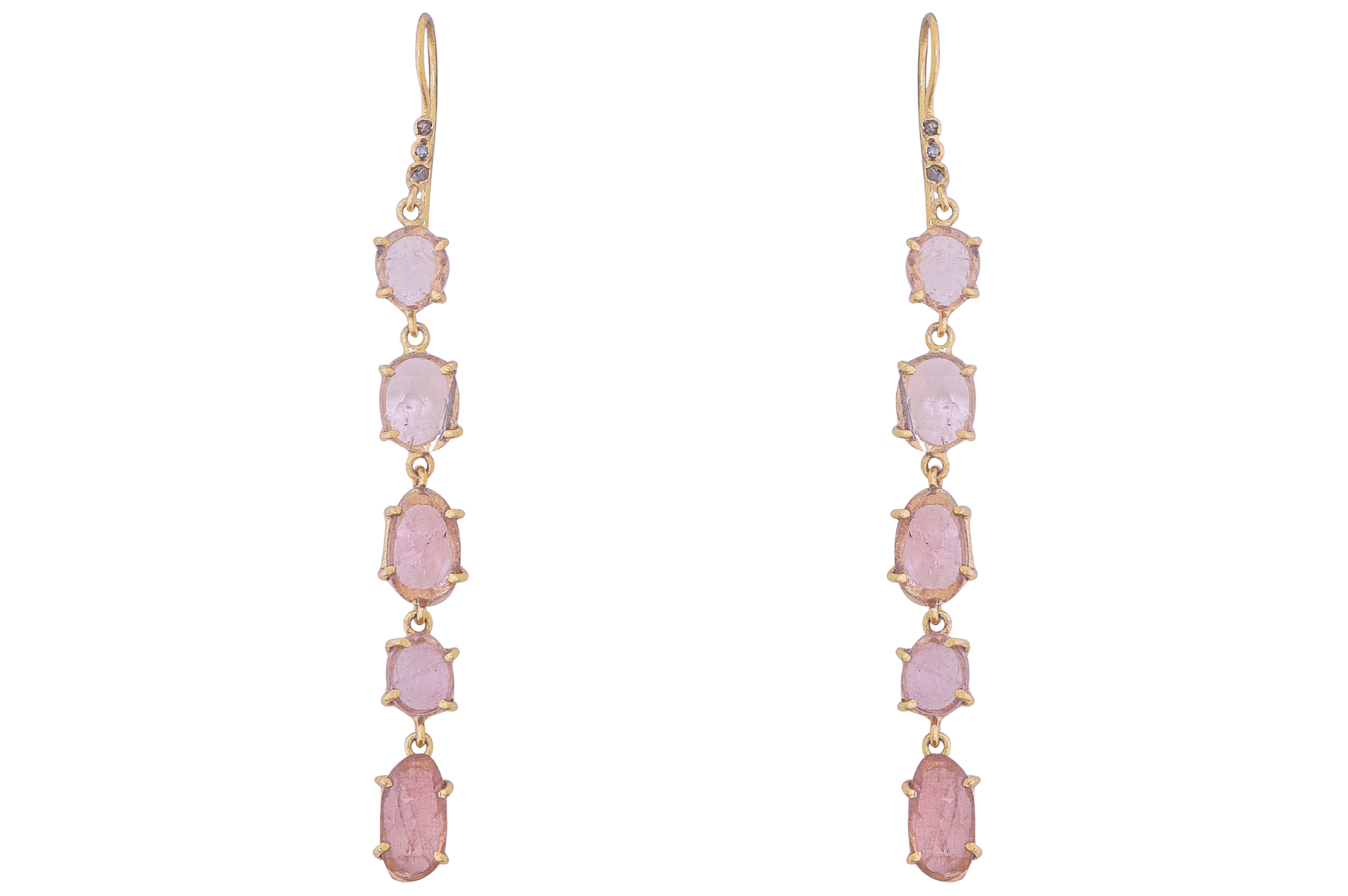 Pink Tourmaline Earrings Gemstone Drop Earrings