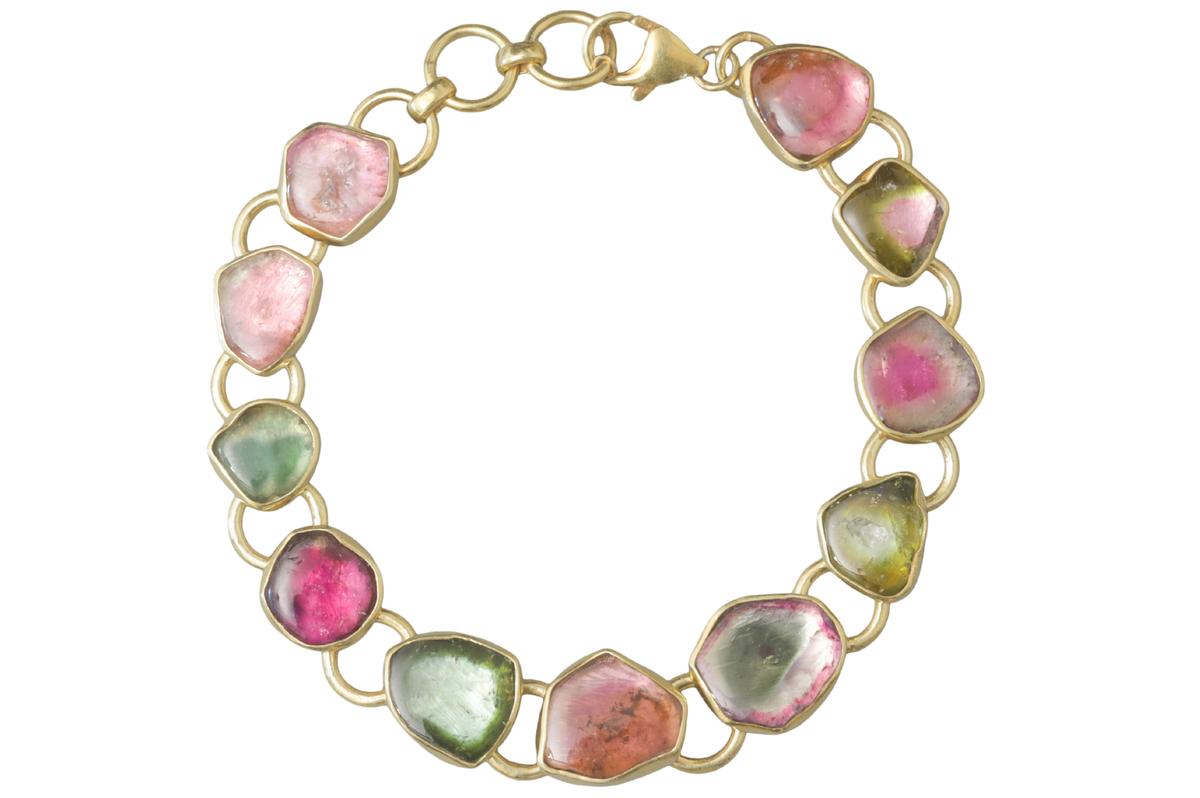 Colour Zone Tourmaline Link Bracelet
