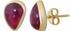 Pear-Shaped Pink Tourmaline Stud Earrings