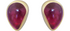 Pear-Shaped Pink Tourmaline Stud Earrings