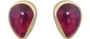Pear-Shaped Pink Tourmaline Stud Earrings