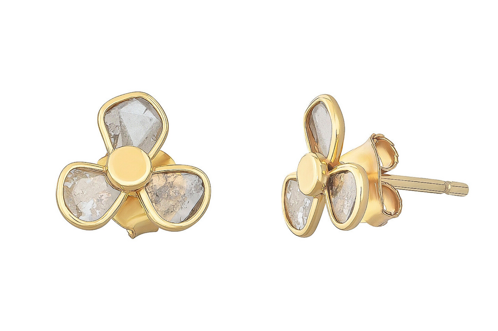 Delhi Diamond Trio Stud Earrings