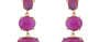 Pink Tourmaline Triple Gemstone Drop Earrings