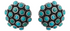 Turquoise Button Stud Earrings