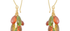 Peridot, Citrine & Mandarin Garnet Beaded Drop Earrings