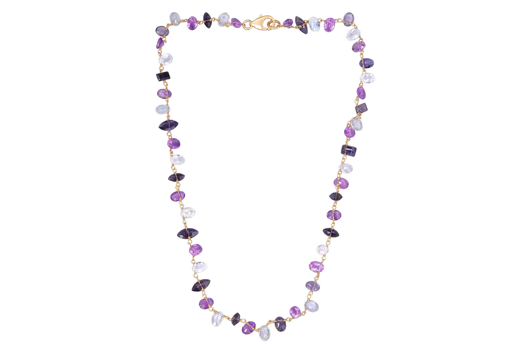 Verity Aquamarine, Amethyst & Iolite Necklace