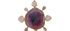 Watermelon Tourmaline Petal Pendant Necklace