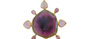 Watermelon Tourmaline Petal Pendant Necklace