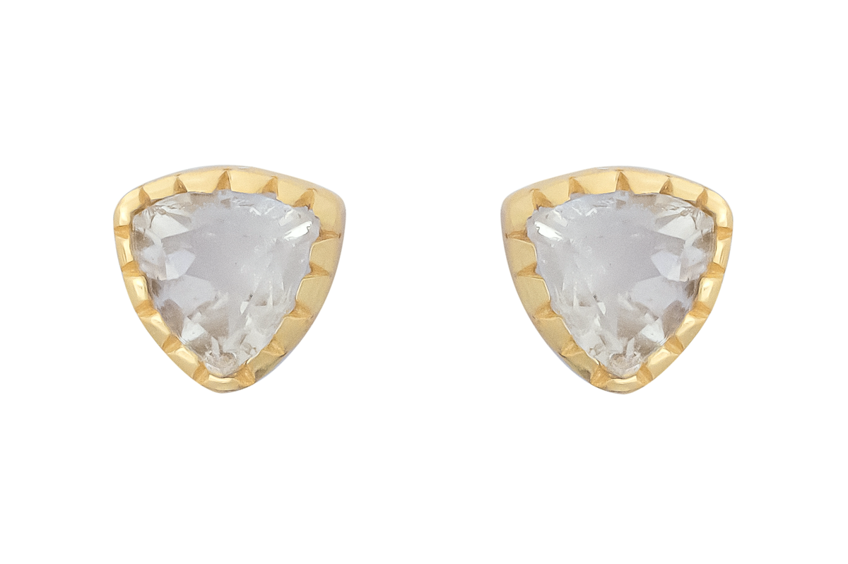 Zelda Green Amethyst Stud Earrings