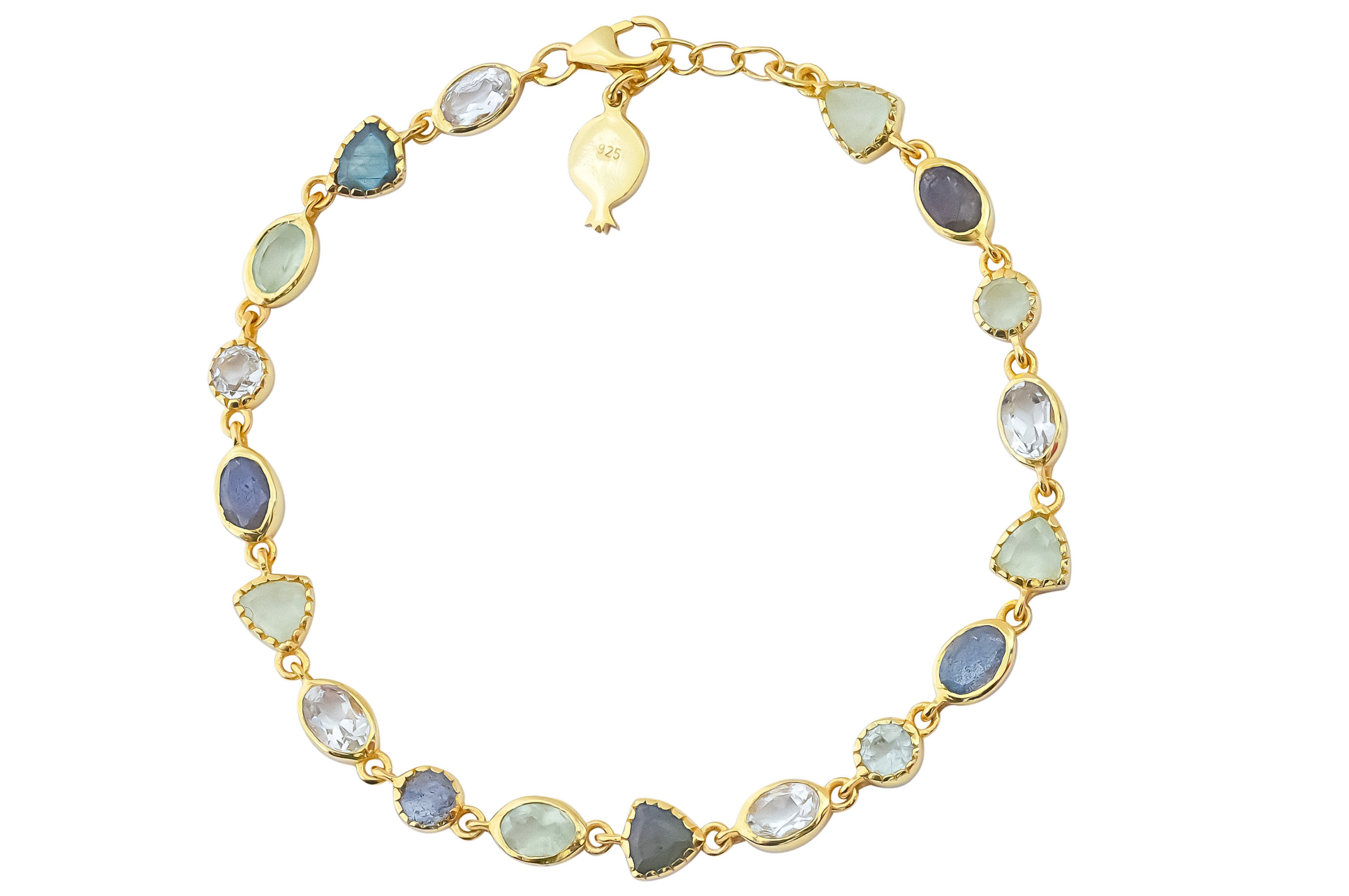 Zelda Labradorite, Green Amethyst & Prehnite Bracelet