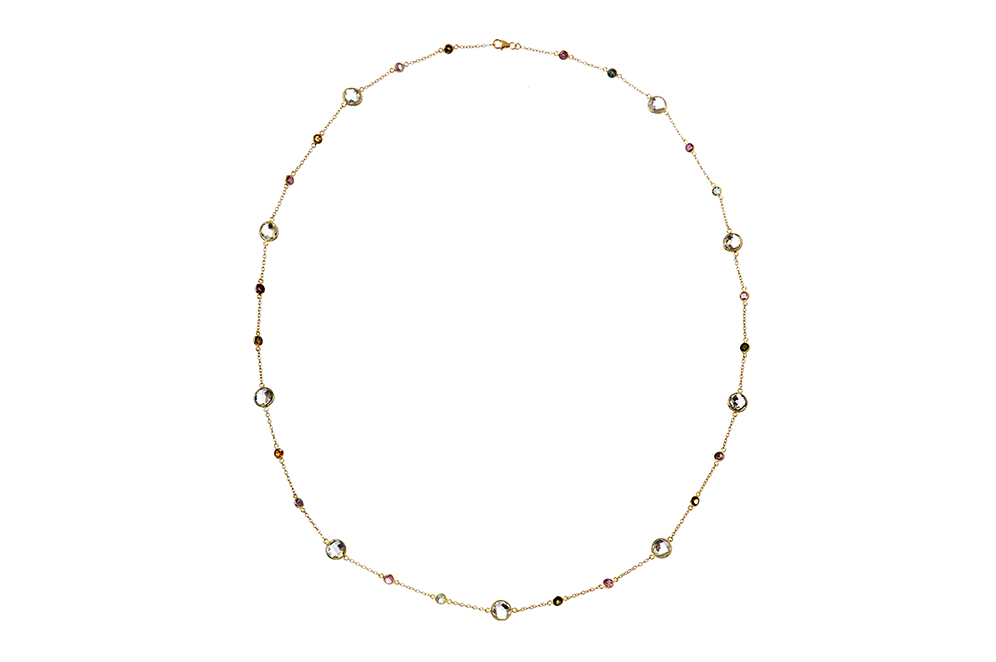 Sofia Long Gemstone Necklace