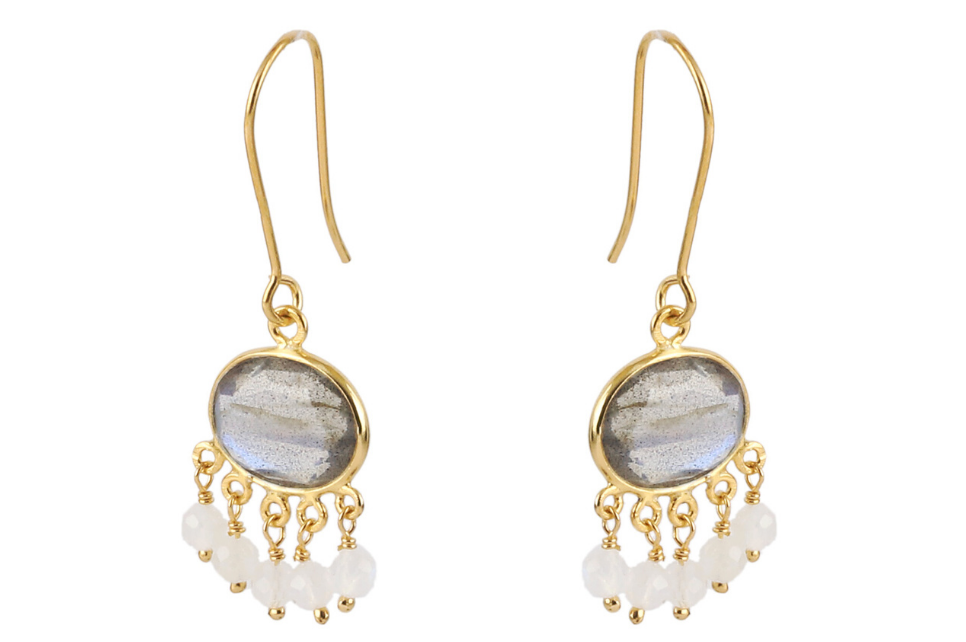 Aisha Labradorite & Moonstone Earrings