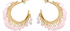 Alba Rose Quartz Gemstone Hoop Earrings
