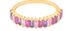 Amy Rose Quartz & Amethyst Demi Eternity Ring