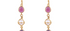 Anna Ruby, Pearl & Amethyst Earrings