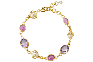 Anna Ruby, Pearl & Amethyst Bracelet